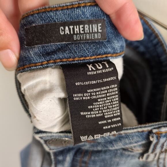 KUT FROM THE KLOTH Catherine Boyfriend Jeans Medium Wash Stretch Women's Size 4 - Picture 4 of 4